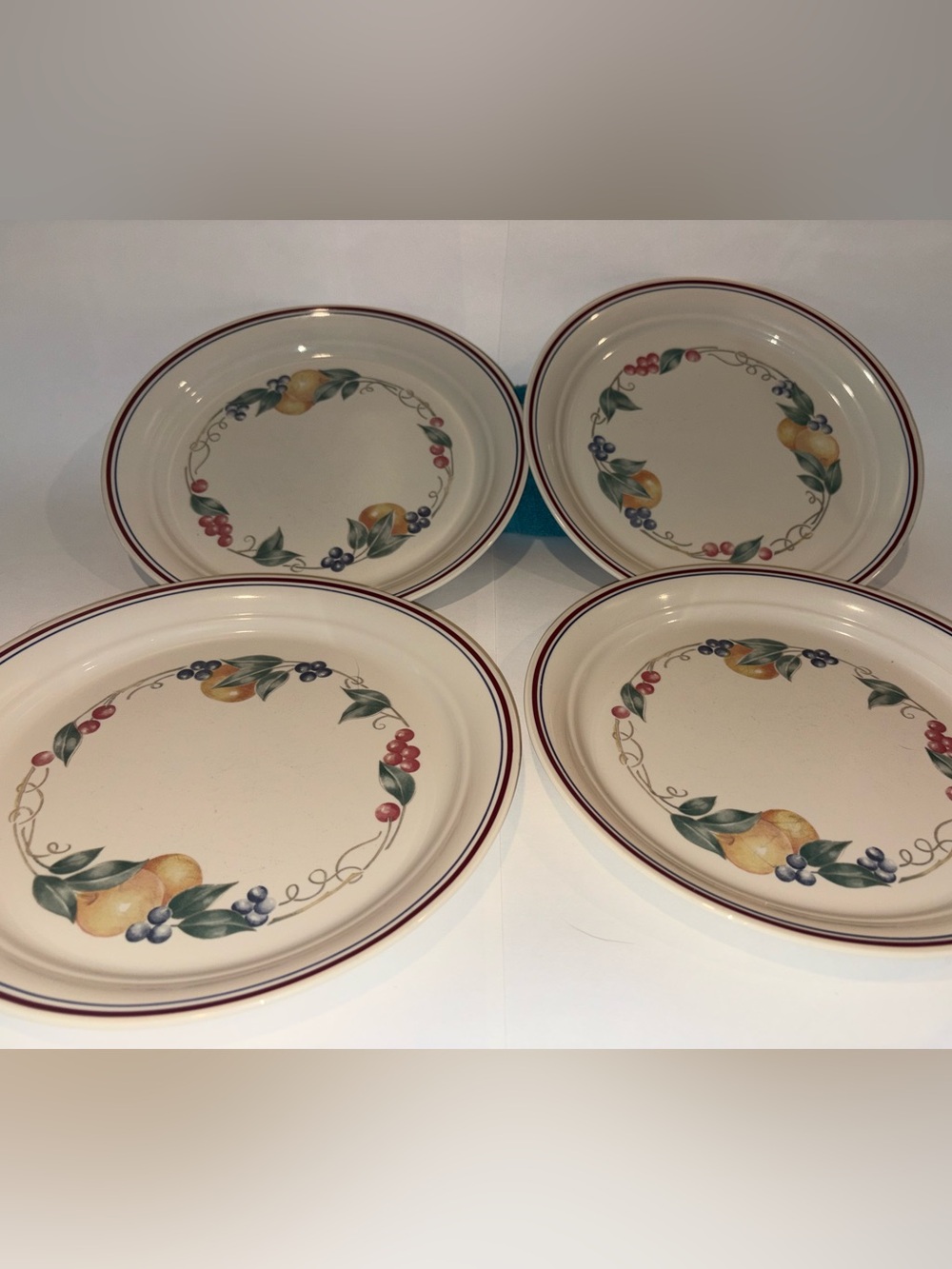 Corelle abundance pattern 10.25” dinner plates, Set of 4